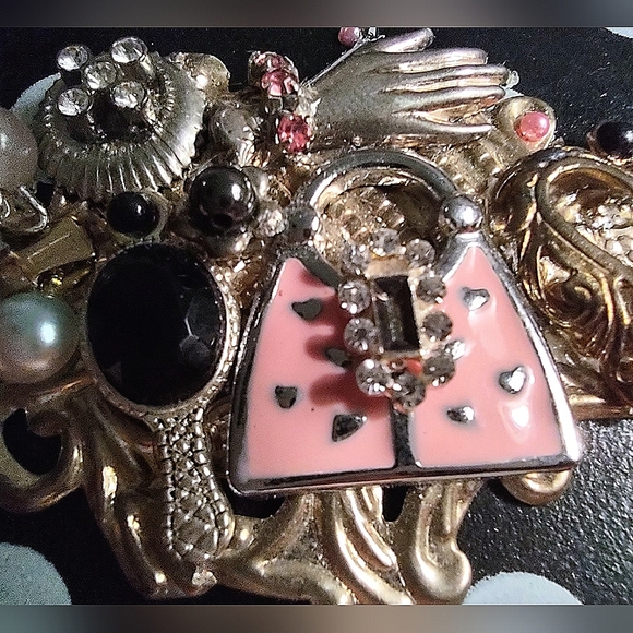 Eclectic Black & White Polka Dot Handbag Shaped Storage Box - Picture 3 of 14